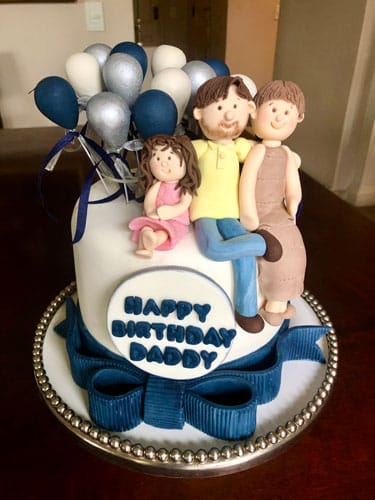 Torta Palloncini Festa del Papa in Pasta di Zucchero